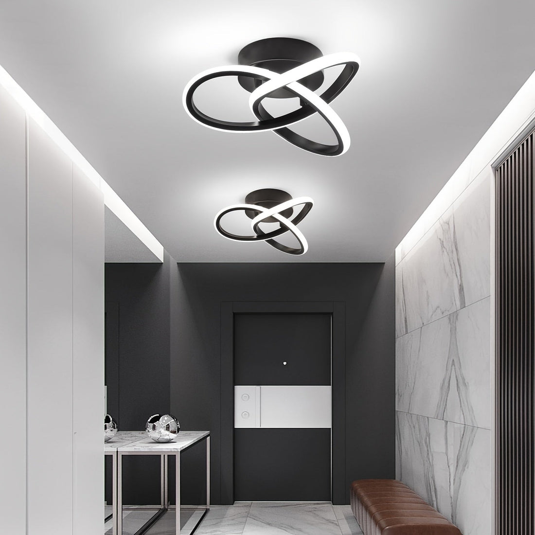 Moderne LED-Deckenleuchte – Blumendesign 
