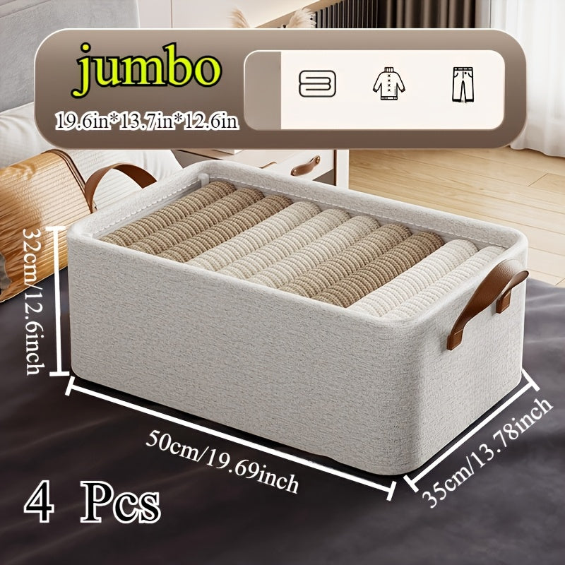 Kleider-Organizer-Set – 4 faltbare Aufbewahrungsboxen