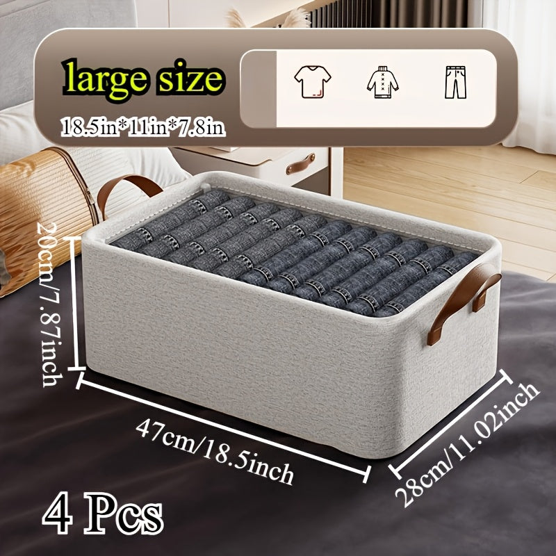 Kleider-Organizer-Set – 4 faltbare Aufbewahrungsboxen