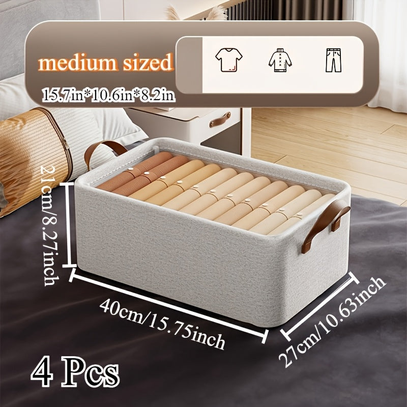 Kleider-Organizer-Set – 4 faltbare Aufbewahrungsboxen